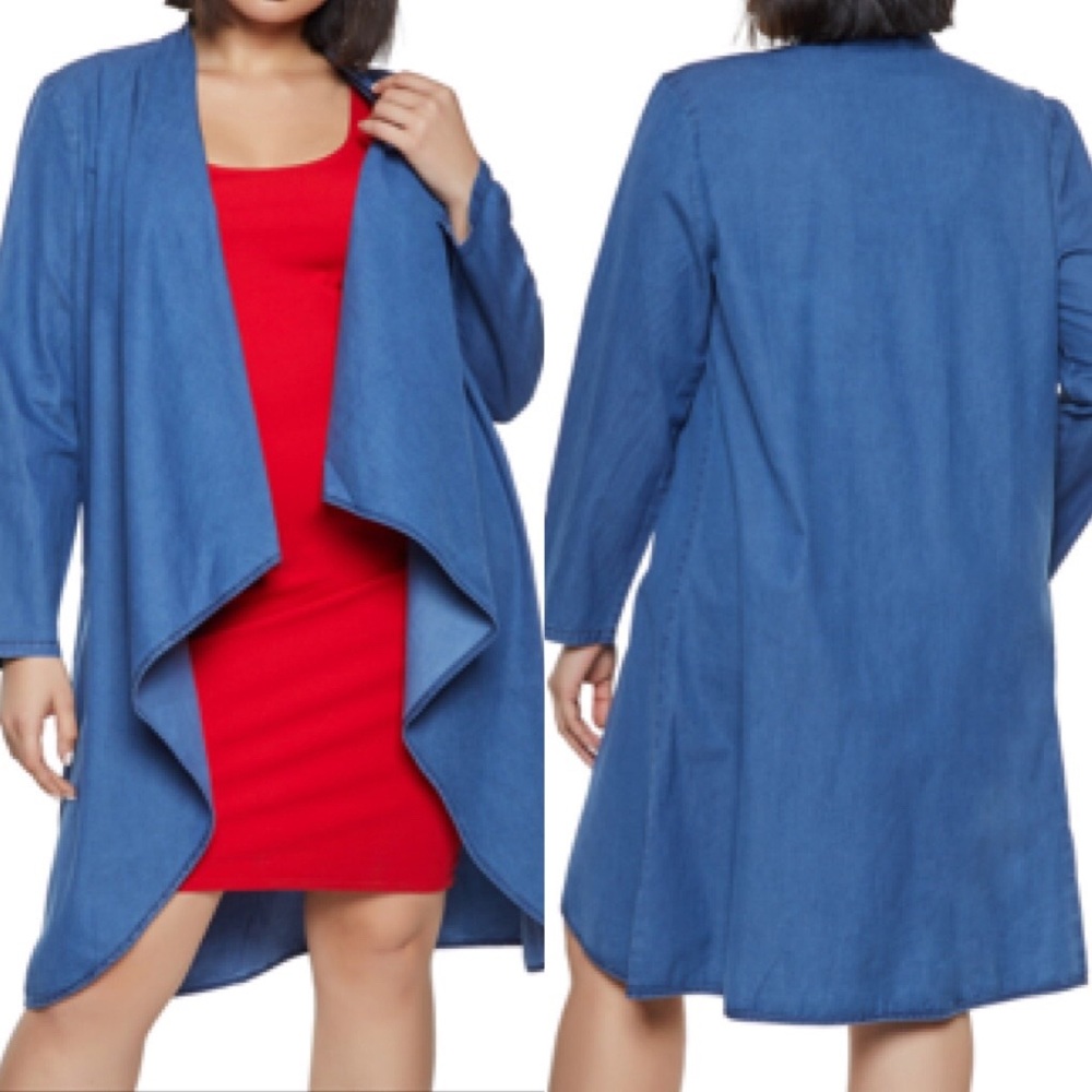 Plus size Chambray Duster